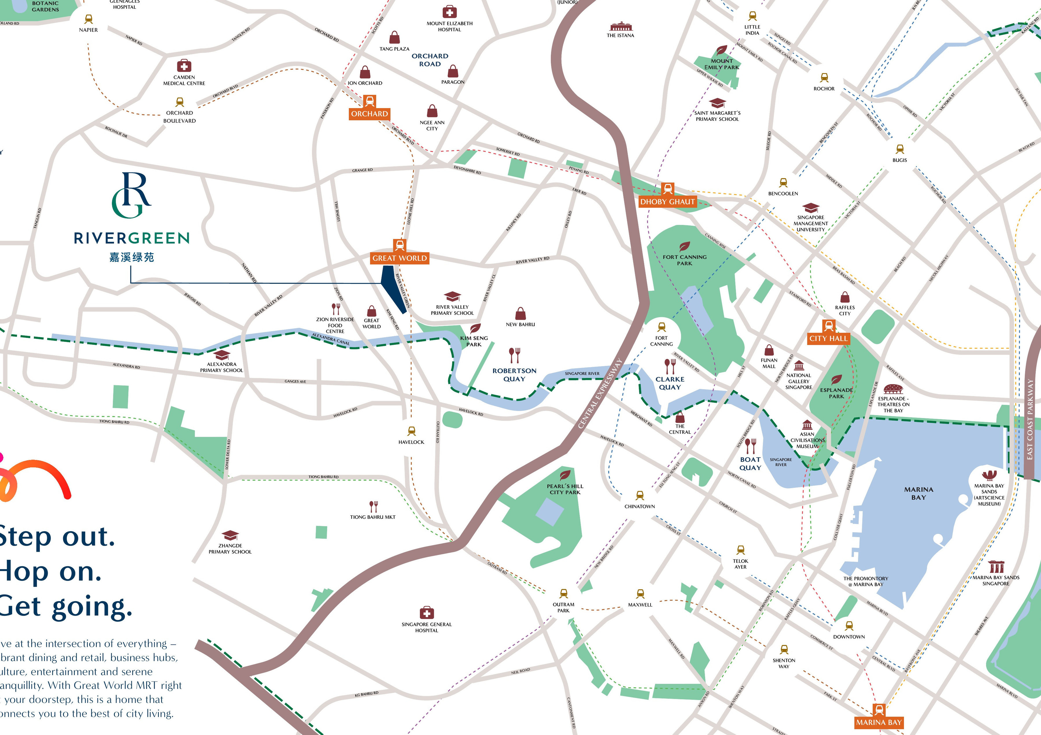 River Green location and connectivity map